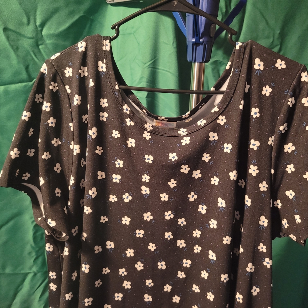 LuLaRoe Black Floral High Low Dress